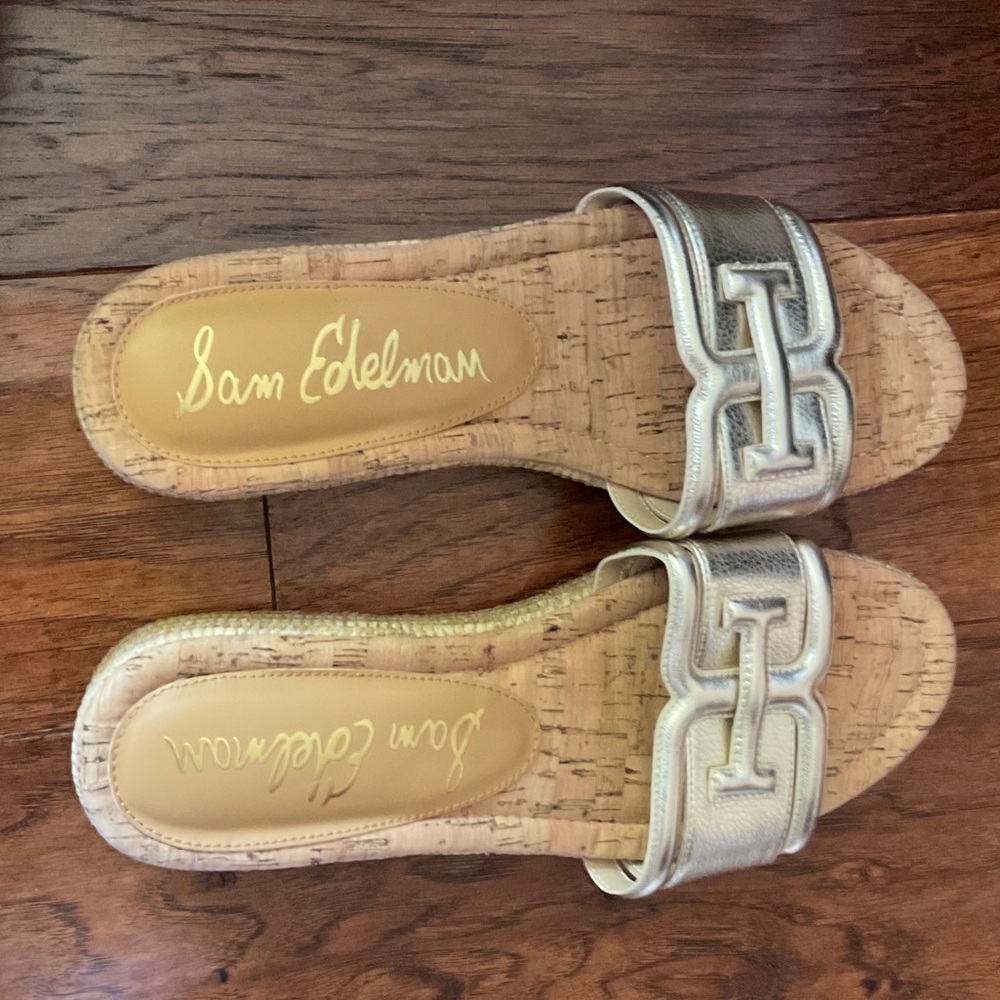 Sam Edelman Metallic Slide Sandals